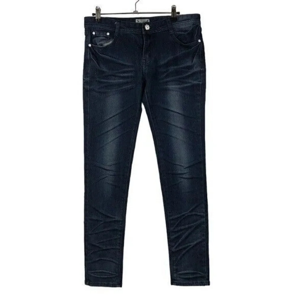 HPS Jeans Creative Evolution Y2K Dark Wash Skinny Jeans 29
